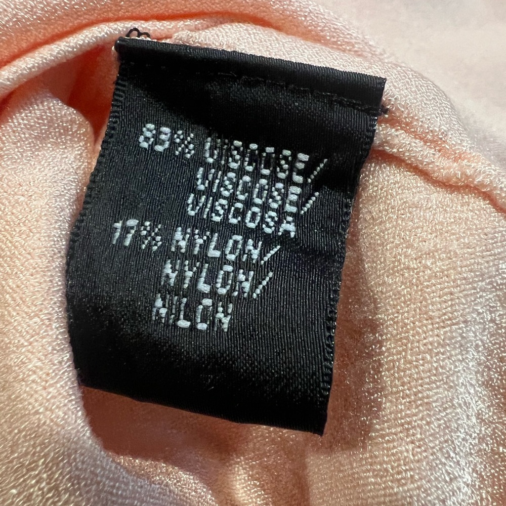 Linda Allard Ellen Tracey V-Neck Sweater - Soft Peach ~ 3/4 Sleeves ~ Exvellent - Picture 8 of 8